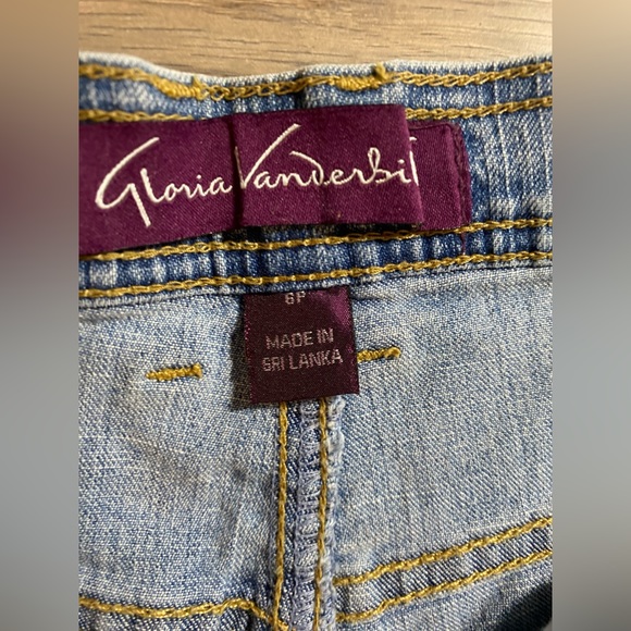 Gloria Vanderbilt Blue Denim Jeans Women  6 Petite Light Wash - Picture 5 of 9
